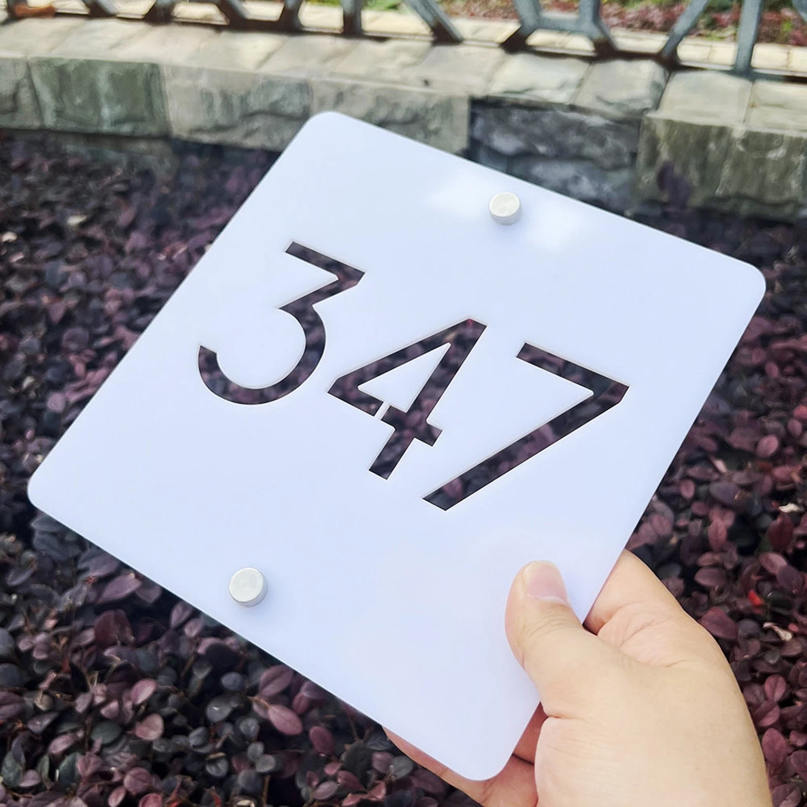 Custom 3D House Number Sign, Personalized Outdoor Address Plaque, Modern Home Door Plate Waterproof Durable Easy Installation