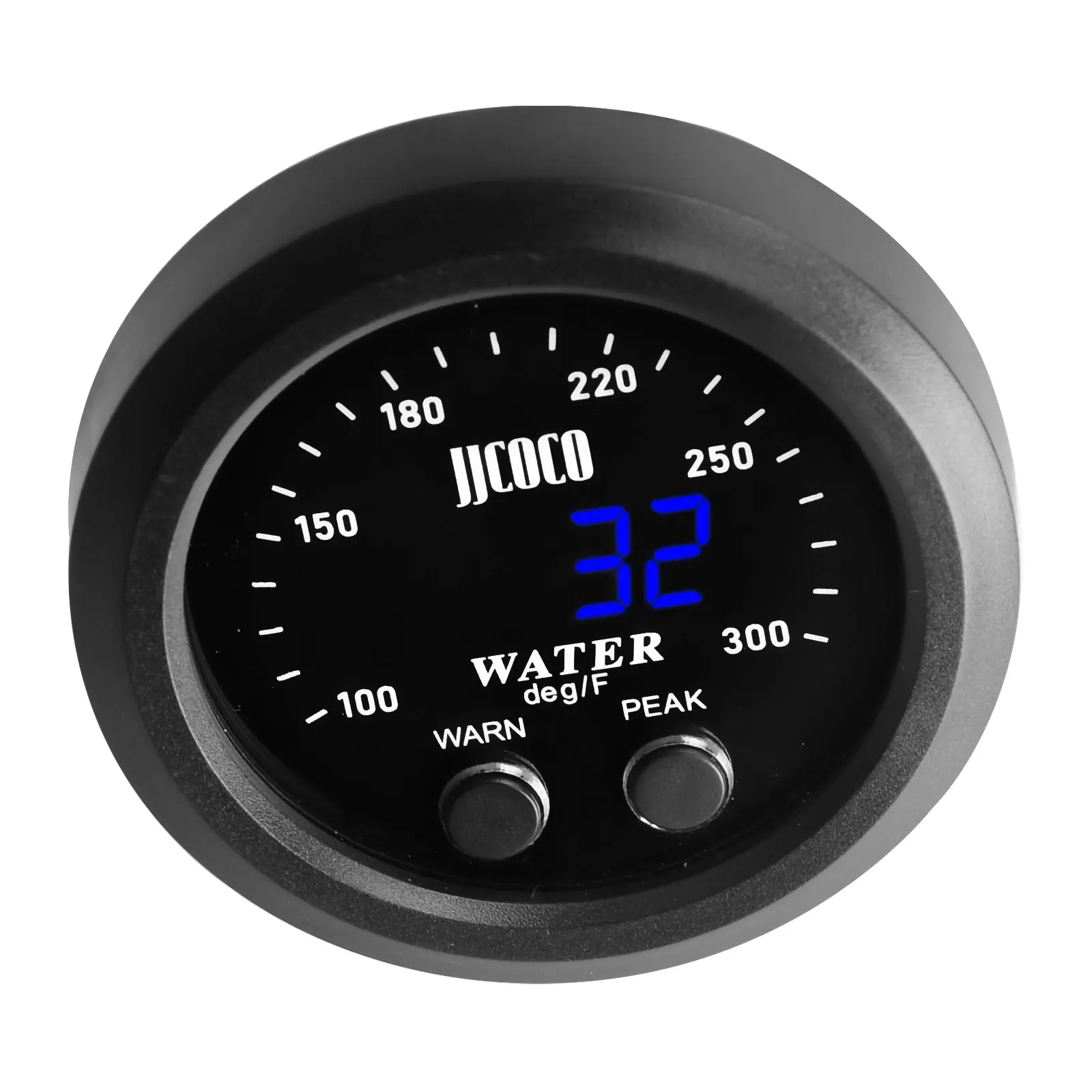 52MM Auto 12v/24v Ultra-thin Water Temperature Gauge With 1/8 Npt Sensor Car Digital Meter Red Display Temp 100-300F(40~187C)