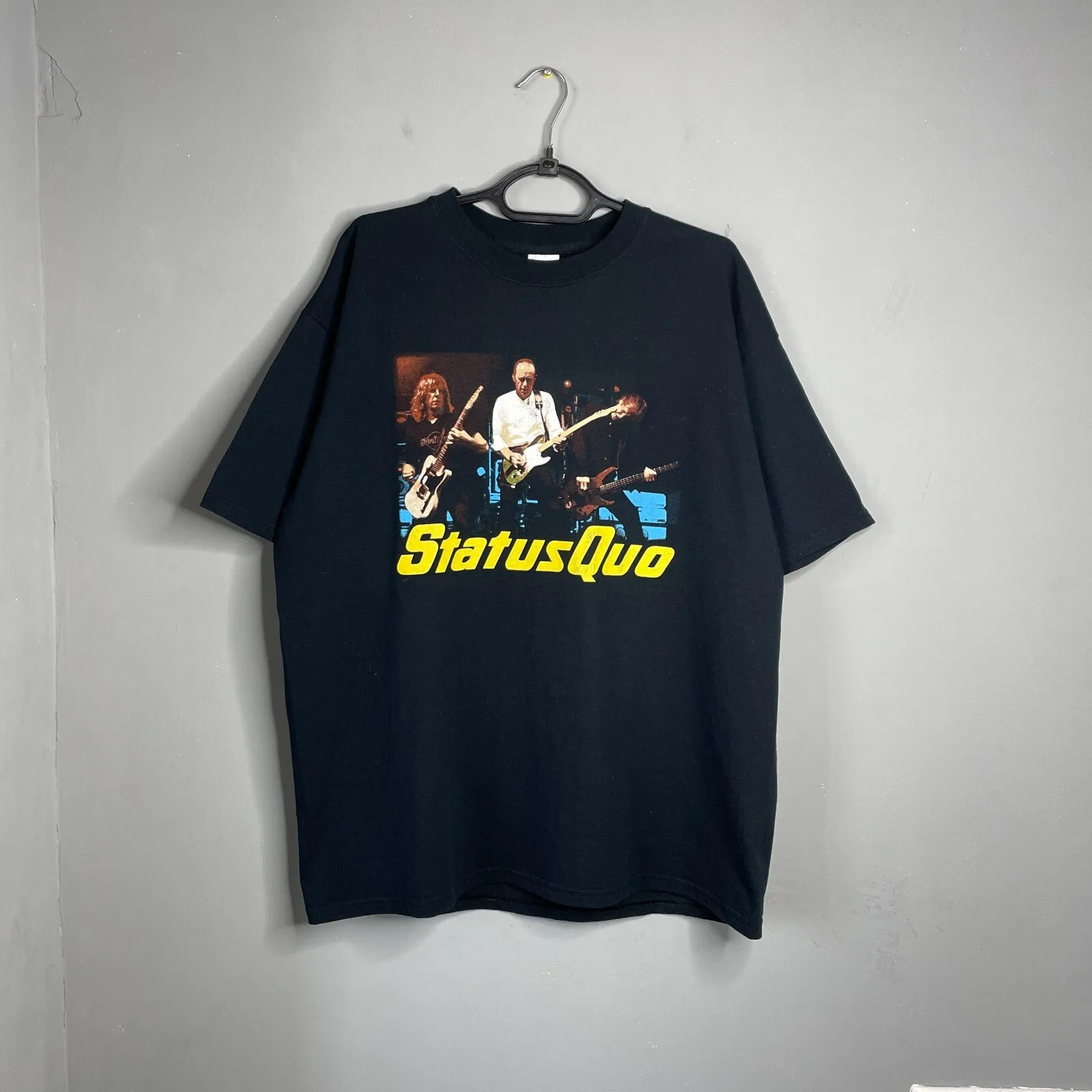 

Status Quo 2004 Riffs Euro & UK Summer Tour Mens Black Cotton T-Shirt Size XLFemale Clothing Man Anime T-Shirt Men's T-Shirts