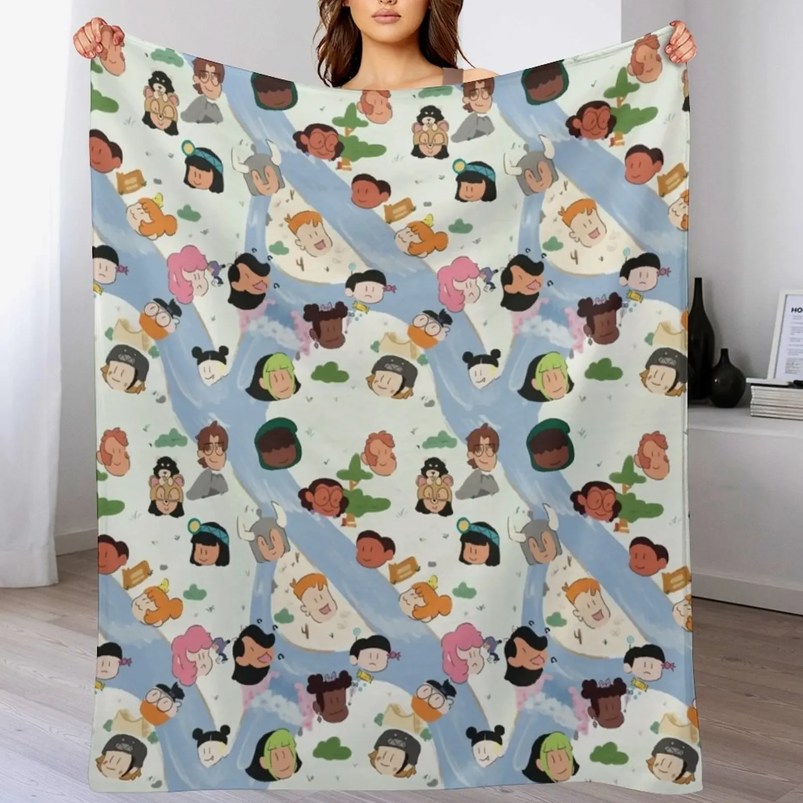 

Craig of the Creek Map Pattern Throw Blanket Personalized Gift Bed Winter beds Blankets