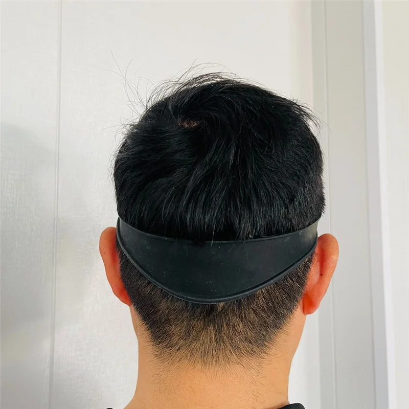 Guia de silicone para corte de cabelo e cabelo, para ser usado na face do rosto, para ser feito em casa, diy, cor vermelha