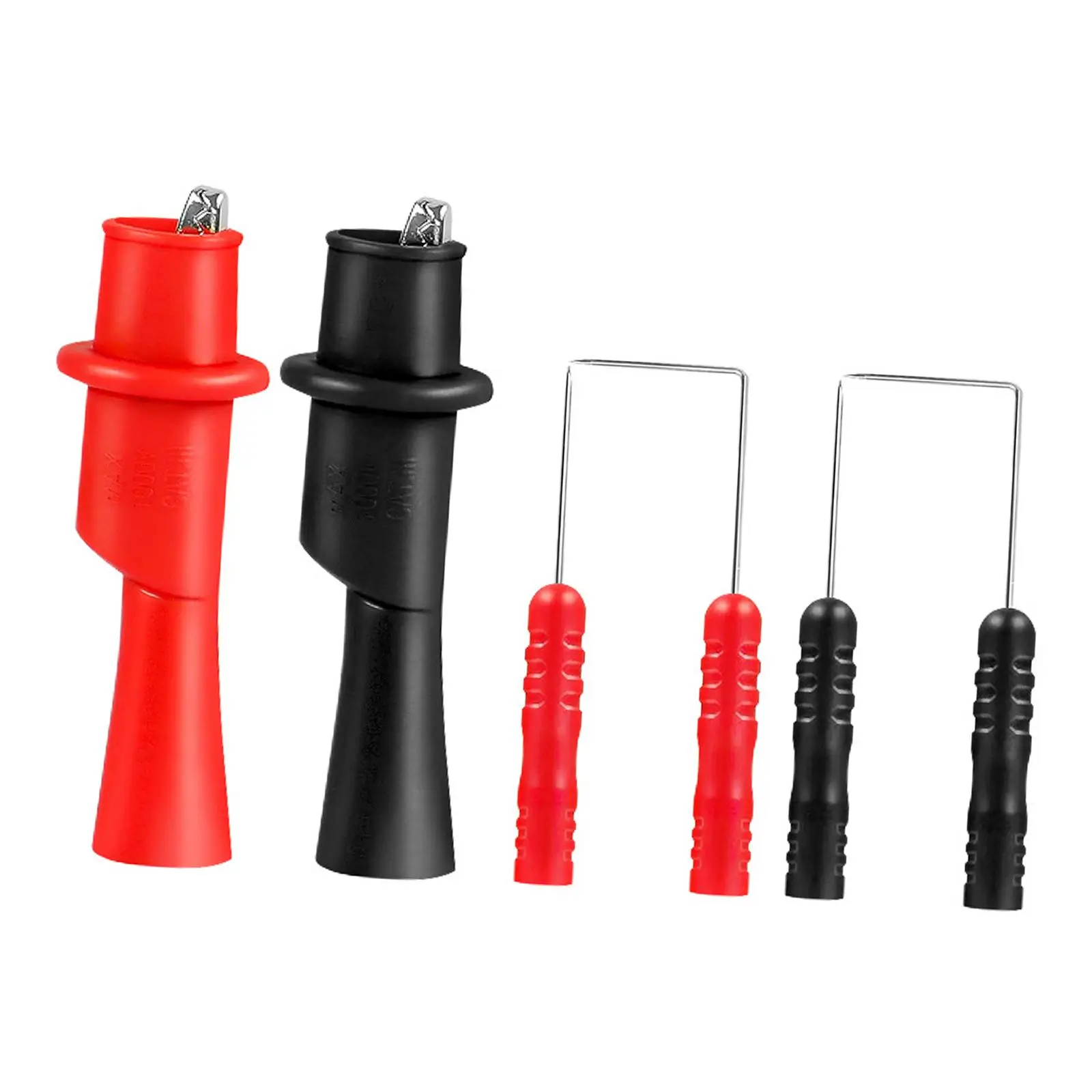 6x Alligator Clips Test Probe Pins Electrical Testing Multimeter Test Probes Multi Meter Tester Wire Tips Back Probe