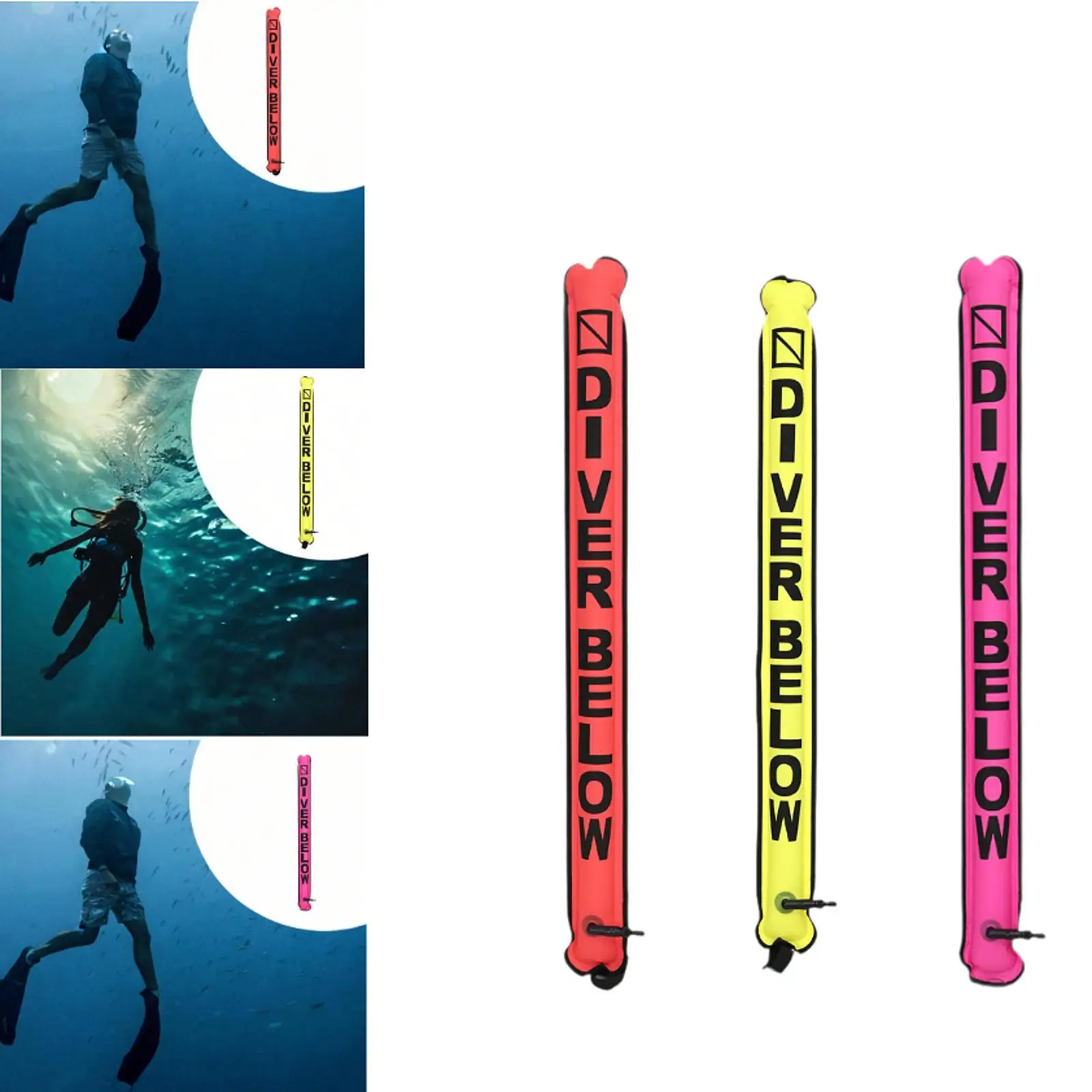 

Diving Surface Marker Buoy High Visibility for Diving Snorkeling Underwater