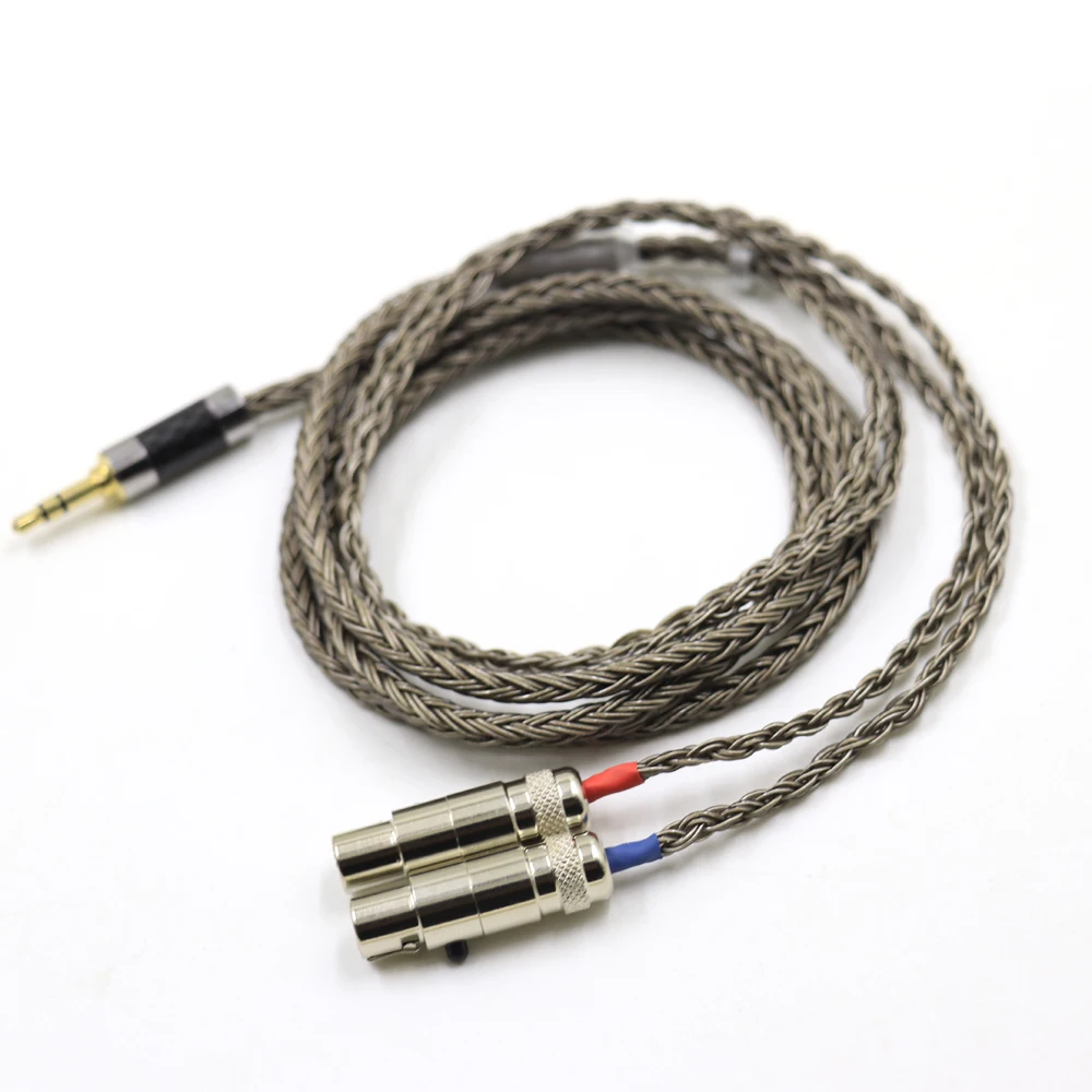 HIFI-auriculares balanceados XLR, 4 pines, 2,5, 3,5, 4,4mm, Cable de actualización Chapado en plata, for16 Audeze Core, LCD, 3 LCD-2, LCD2, LCD-4