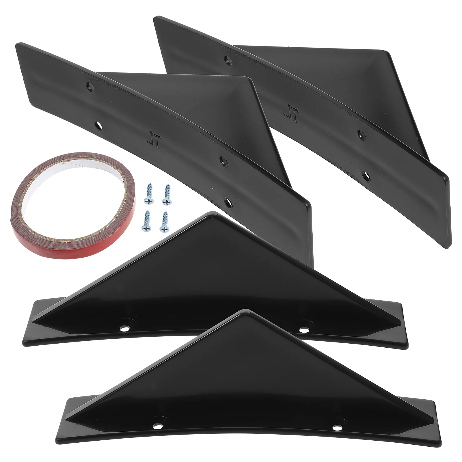 

4 Pcs The Roof Spoiler Trailer Accessories Truck Fin Abs Aleron Para Carro Bumper Diffuser Lip