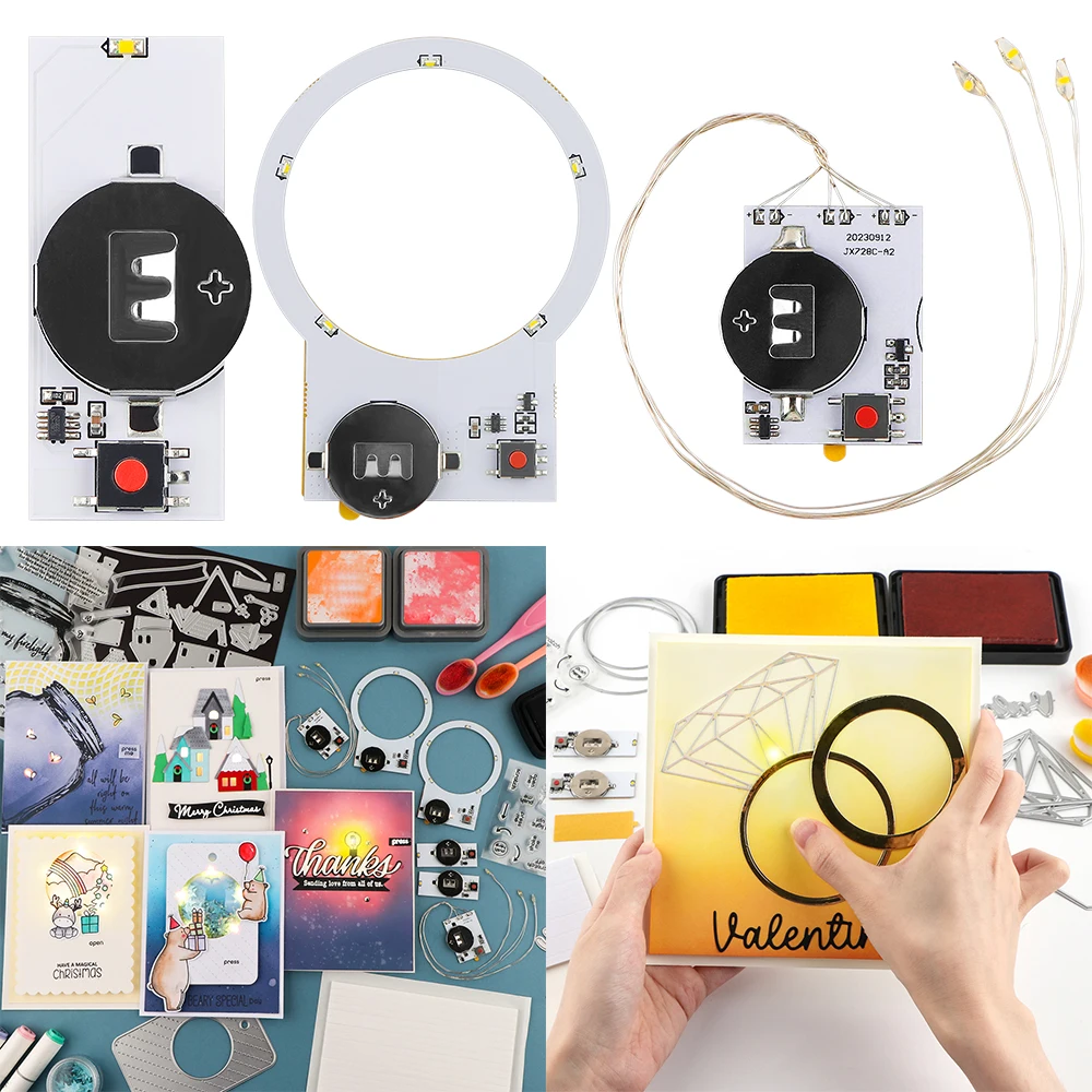Halo Lights Easy Lights Self-Adhesive Light-Up Units with Warm White LEDs Without  Batteries for DIY Light-Up Cards Crafts