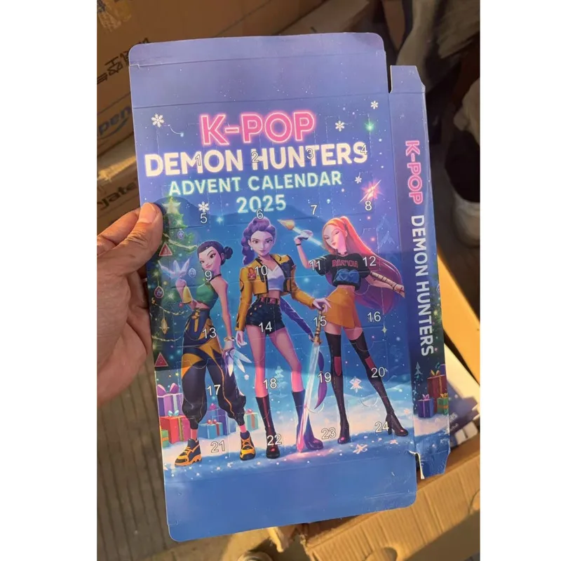 New 3D K Pop Demon Hunters Advent Calendar K-Pop Demon Hunters Rumi Mira Zoey Christmas Countdown Advent Calendar Gift 24 Days