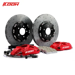 ICOOH Upgrade Carbon Ceramic Disc Rotor 355mm-405mm 6 Pot Big Brake Kits Front Wheels for Subaru levorg