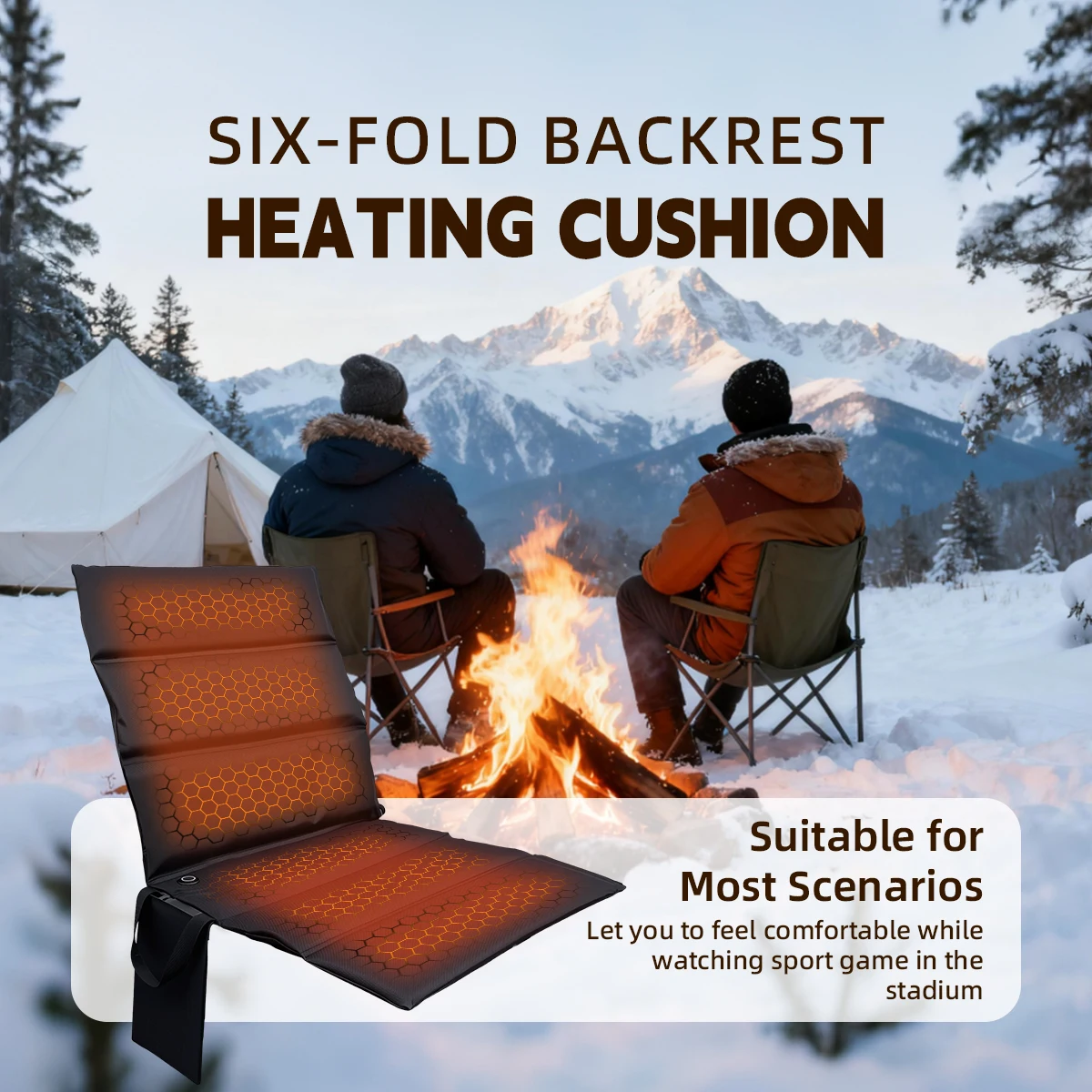 

Портативная складная подушка для сиденья с подогревом, питание от USB, с 3 регулируемыми режимами нагрева. Легко складывается и переносить. Без мобильного питания.