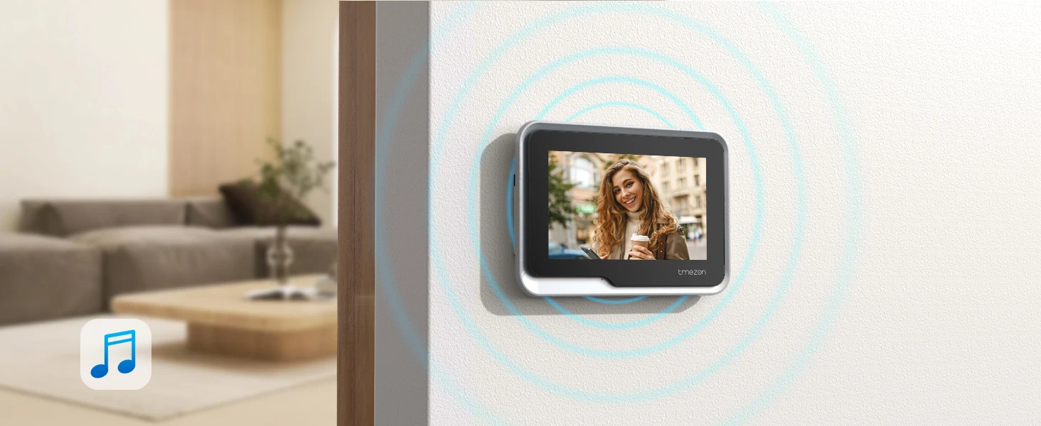 TMEZON 2-Wire WiFi Video Doorphone Doorbell Intercom 7 Inch 1080P Touchscreen Monitor APP/Swipe/Card 4in1 Unlock Tuya App MZ-M730+MZ-E20