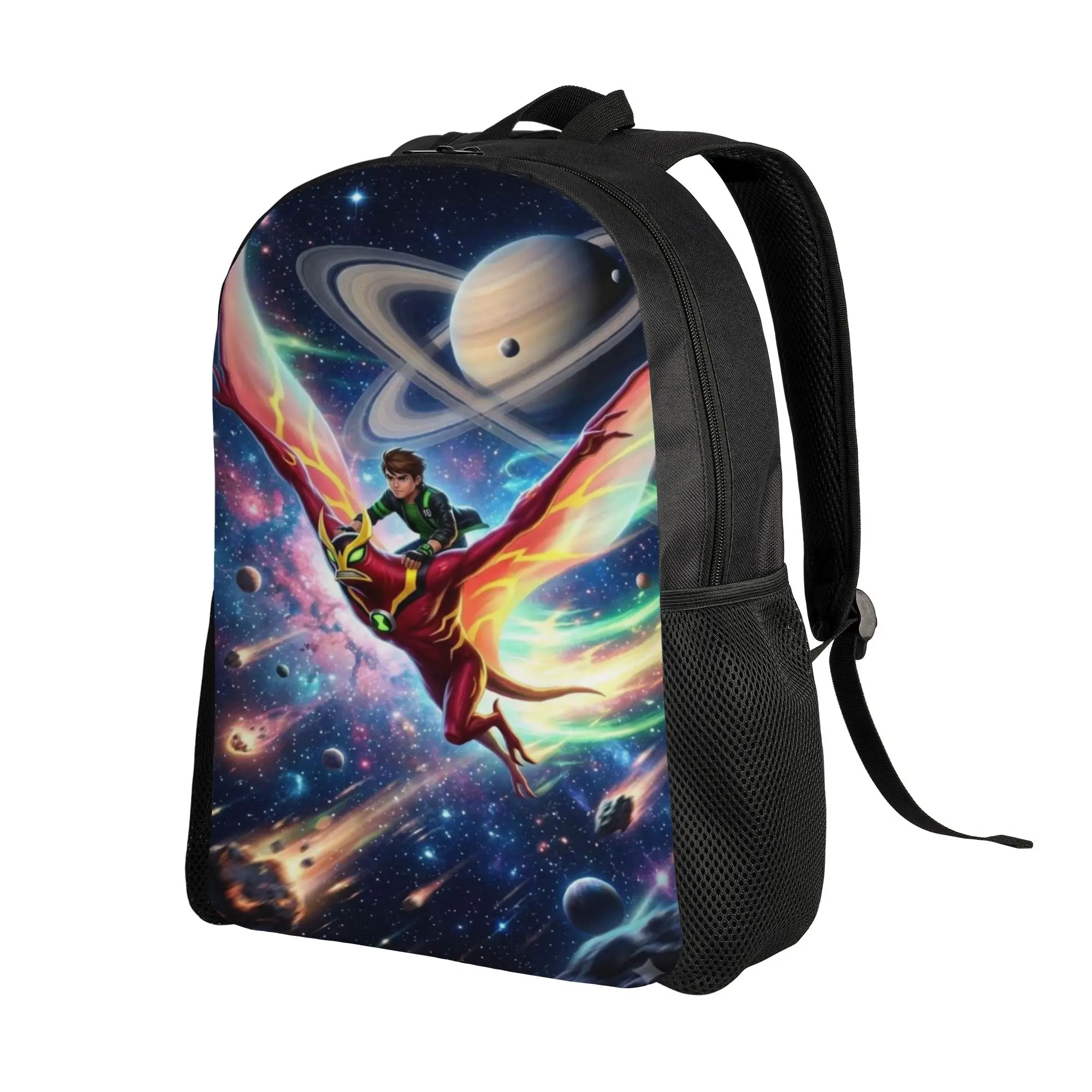 Handbag Back to school season Teen Hero Riding Fiery Phoenix Dragon Cosmic  Super Quality Backpack