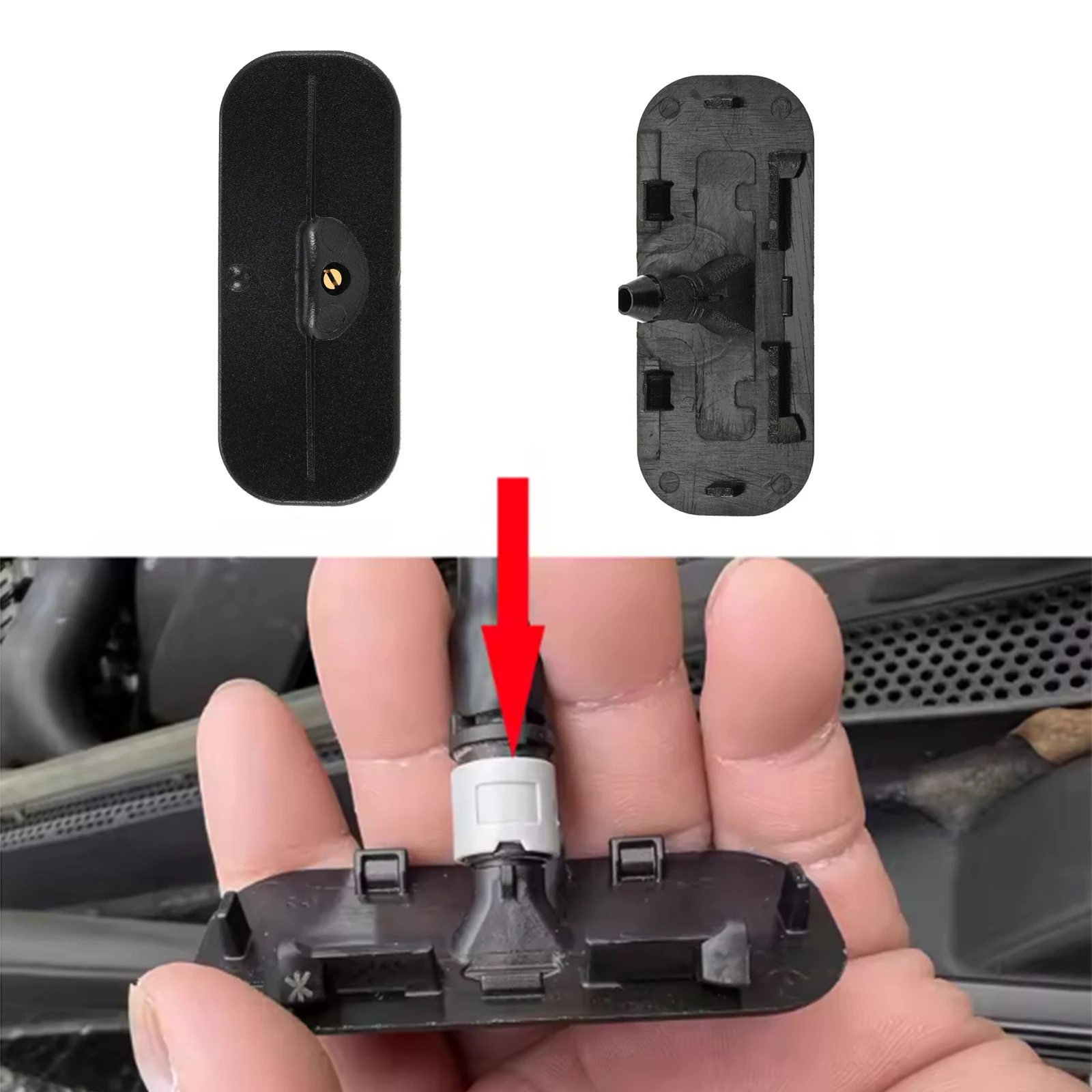 

2Pcs Plastic Car Windshield Washer Nozzles for Opel for Astra k Replacement Part Number 13390451 84011259 39140052 Washer Nozzle