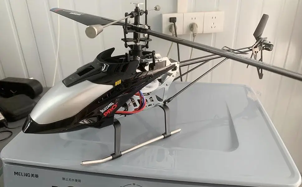 Black Silver Large 55CM Brushless Remote Control Alloy Helicopter Aircraft for Adults Beginners Youth 4CH RC Heli Model Fall Res