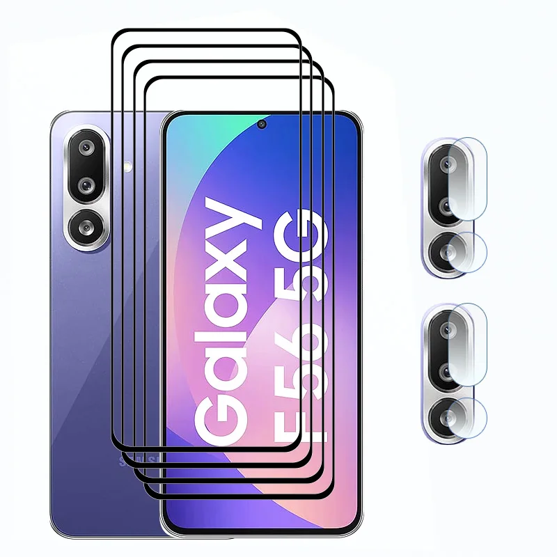 

Upgrade Glass For Samsung galaxy M56 F56 Tempered glass Screen Protector Shockproof M56 F56 Soft fiber lens film