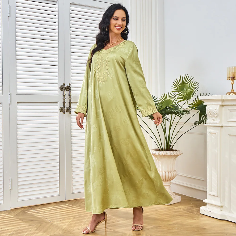 Dubai-Kleid, muslimisches Kleid, sommerliche neue bestickte Robe