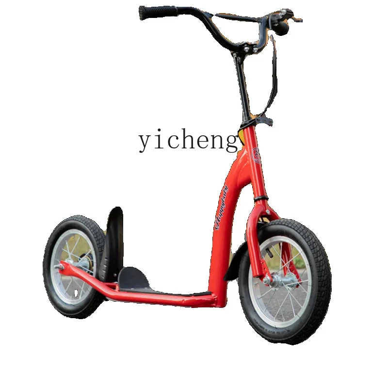 

Tqh Adult Scooter 6-18 Older Children and Teenagers Two-Wheel Double Folding Scooter Single Pedal