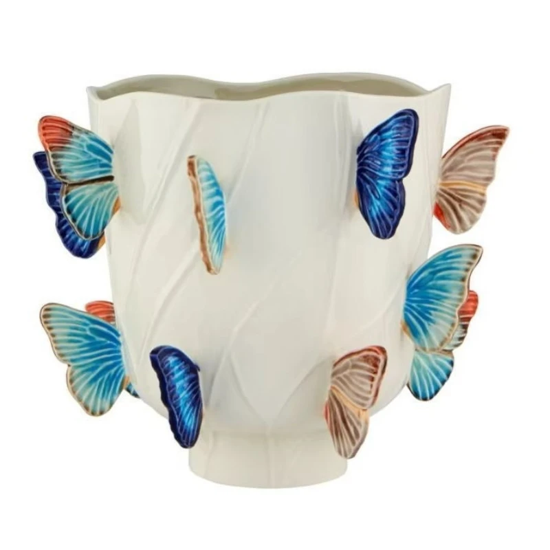 

Art Home Decoration Ceramic Vase Butterfly Vase Portuguese Flower Arrangement