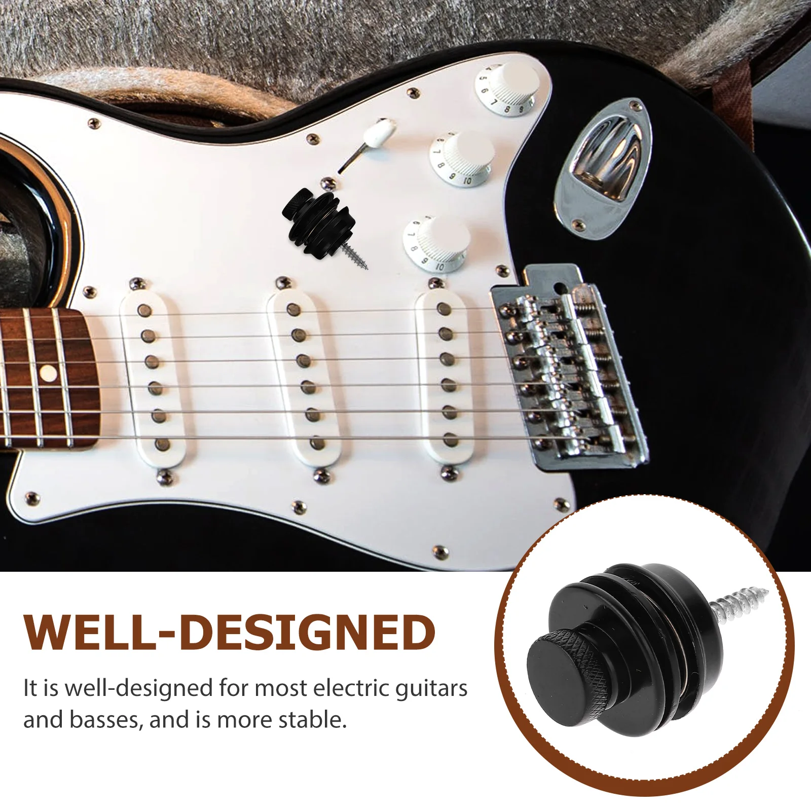 

Guitar Studs Bass Strap Locks Buckle Acoustic Neck Button Ukulele Locking Buttons