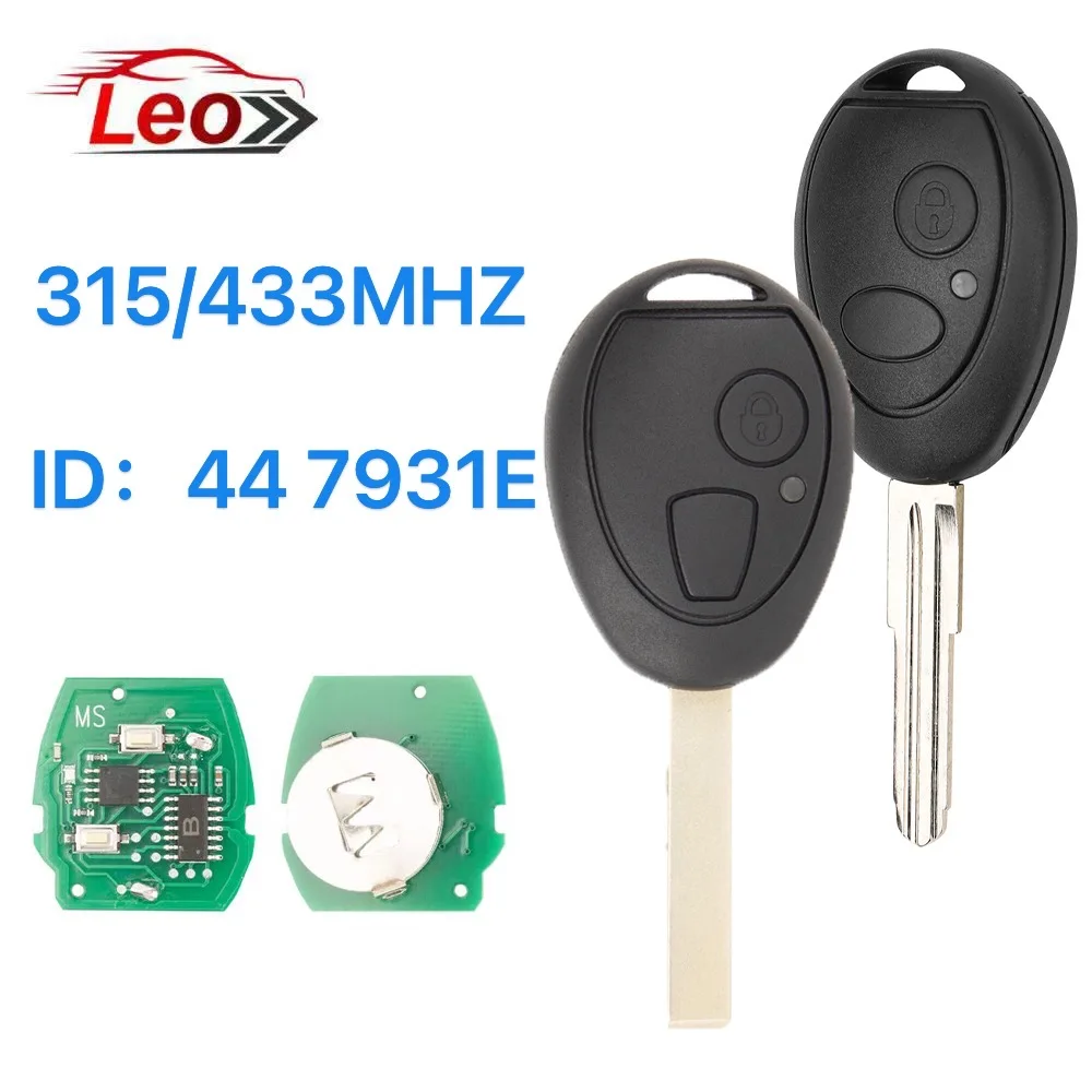 

Leo 315/433MHZ ID: 44CHIP 7931E Straight handle key suitable for BMW Mini Land Rover series Two buttons