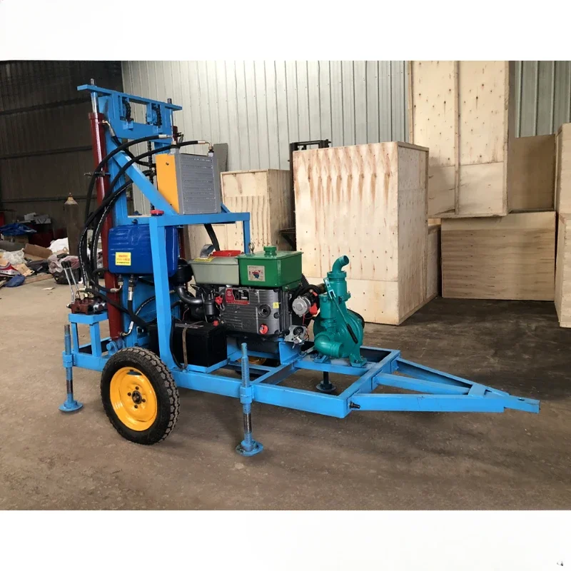 Hydraulic borehole water well drilling rig/ Water drilling portable Easy operation hydraulic drilling machine