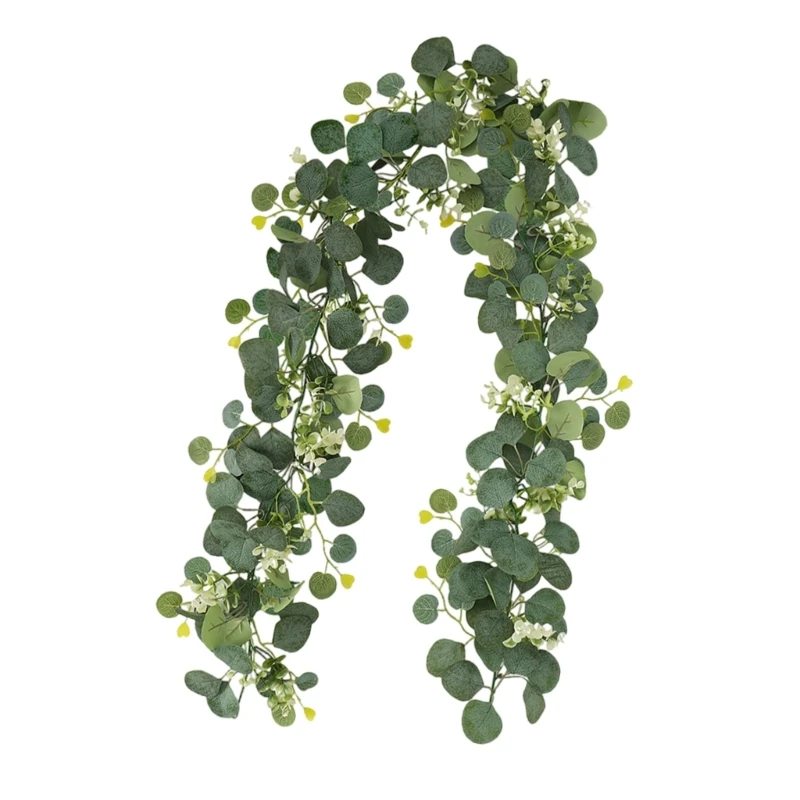 LX0C 60 Flower Eucalyptuses Garlands 180 سم ملحقات داخلية وحفلات زفاف