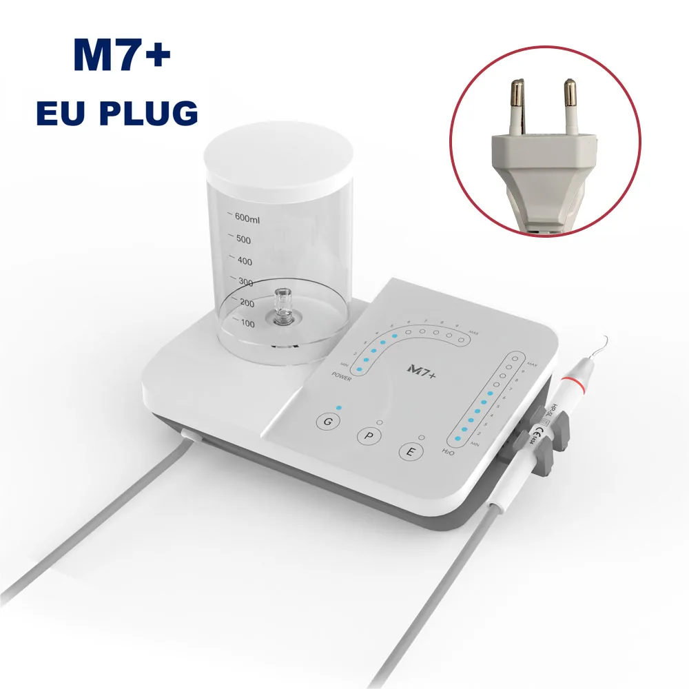 Stomatologiczny ultradźwiękowy skaler piezoelektryczny 7+ Endo skalowanie zębów z butelką wody LED do periodotyki odłączana rękojeść Maxpiezo 7 Plus