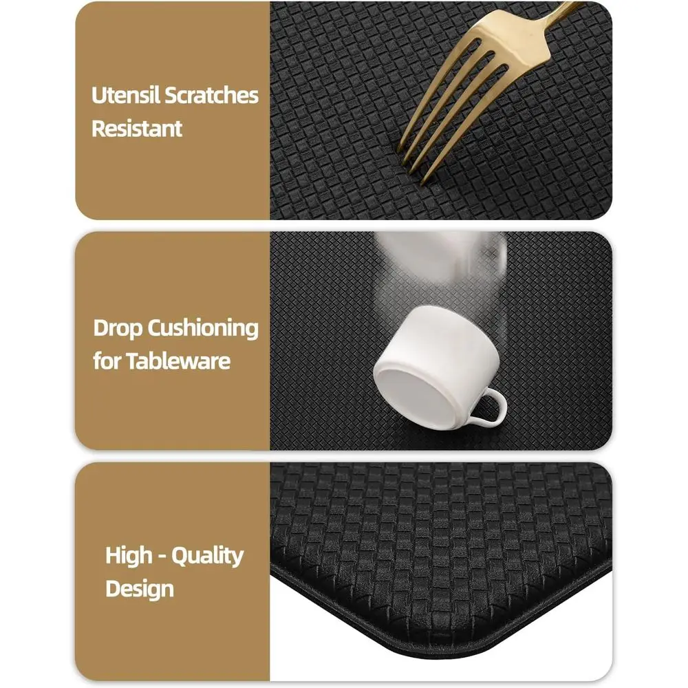 مجموعة مزدوجة من سجادات المطبخ المضادة للتعب مقاس 17 × 59 بوصة، مقاومة للماء، مقاومة للزيت، سهلة التنظيف، عدادات أرضية مطاطية رغوية غير قابلة للانزلاق
