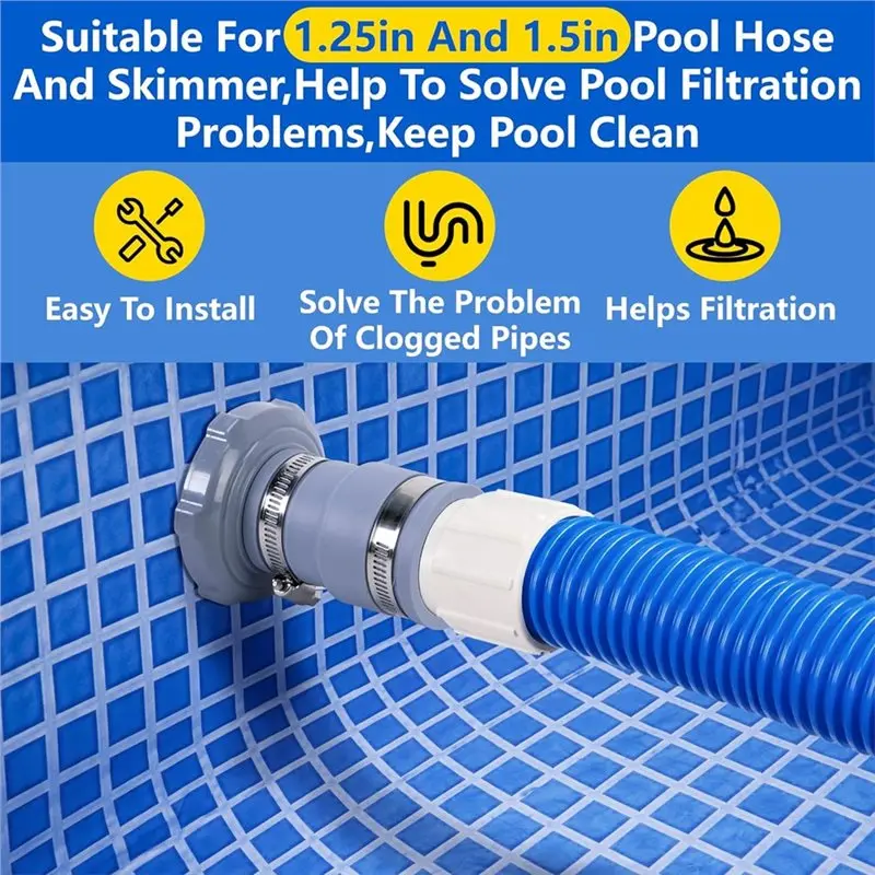 A96K-Replacement Pool Vacuum Hose Adapter B(2-Pack), For 1.25