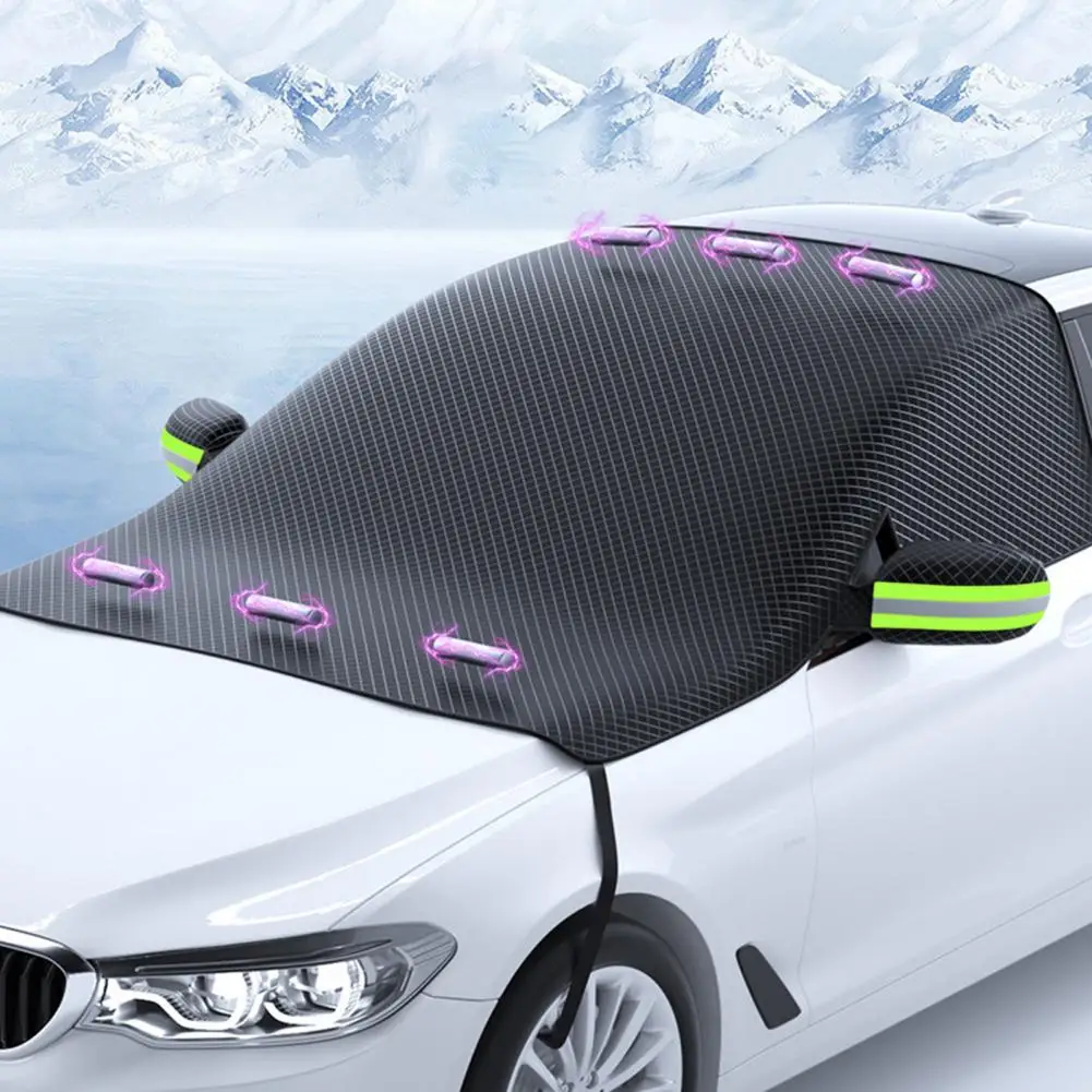 Automobile Snow Waterproof Car Snow Cover Universal Car Windshield Snow Cover with Magnets Premium Oxford Cloth Frost for Winter