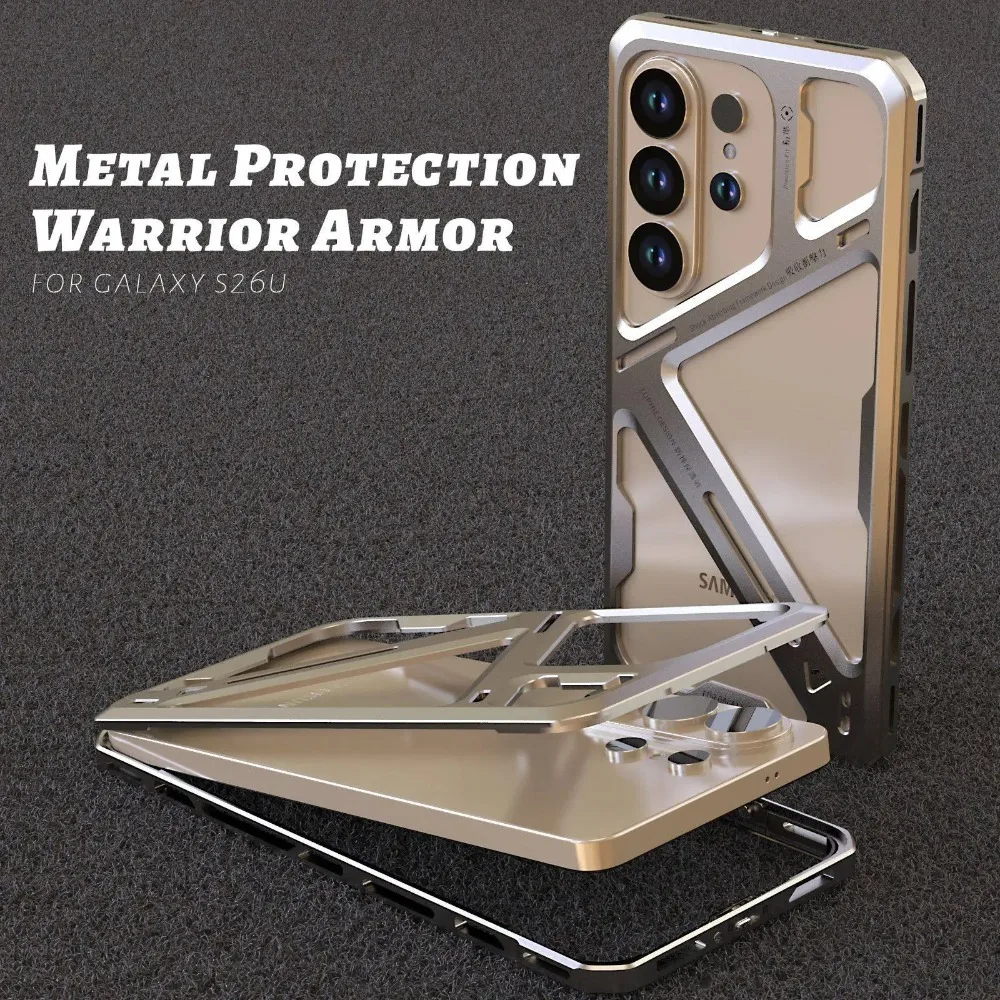 High-end Aluminum Alloy Metal Armor Shockproof case For Samsung Galaxy S26 Ultra /S25 Ultra Heat Dissipation Feel Protect Cover