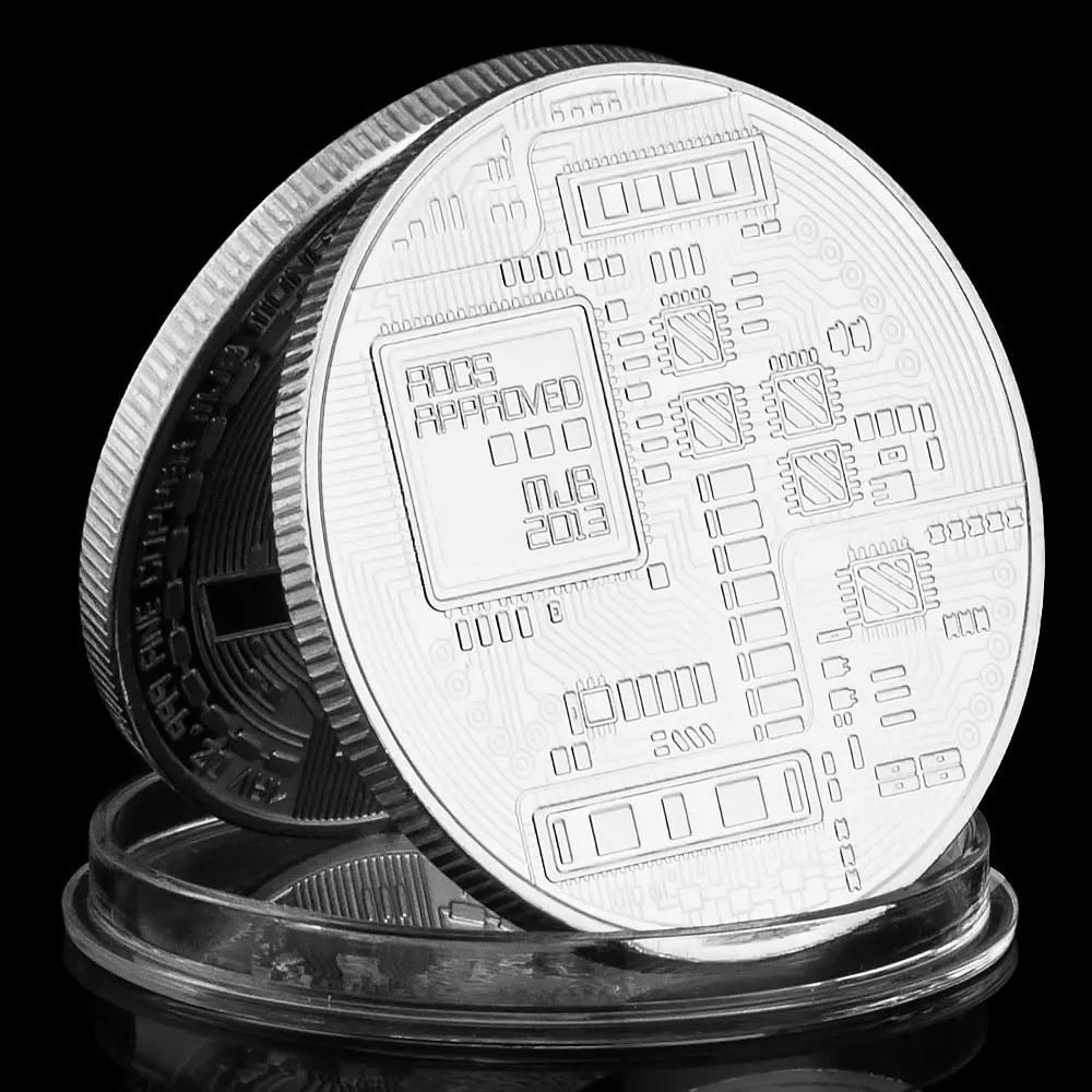 Monero Crypto Coin Silver Plated Souvenirs and Gifts Commemorative Coin Non - Currency Cryptocurrency Coin Collection