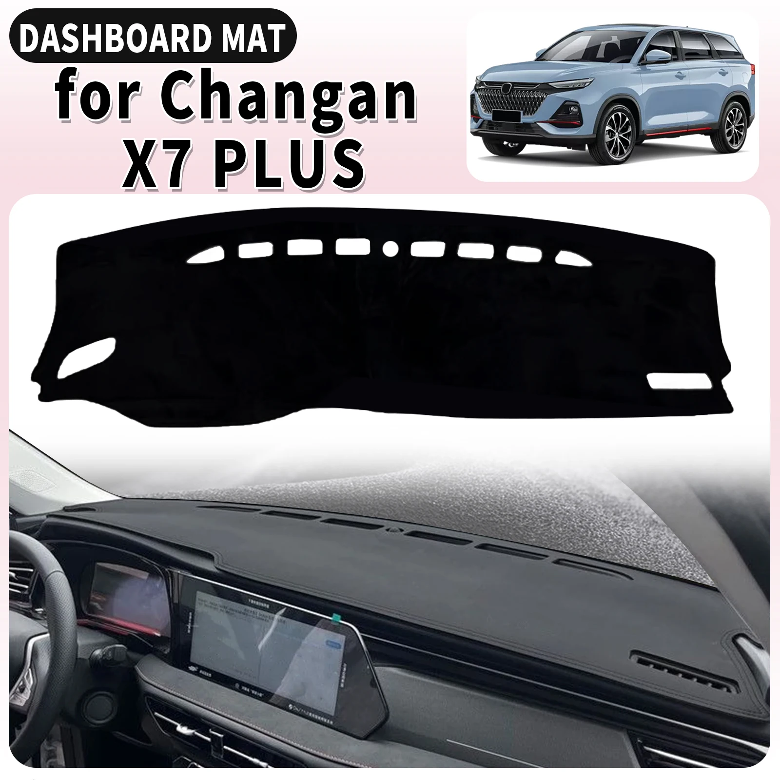 

fit for Changan X7 PLUS 2024 2025 2026 Car Dashmat Dashboard Cover Pad DashMat Sunshade Accessories Protective Carpet Leather