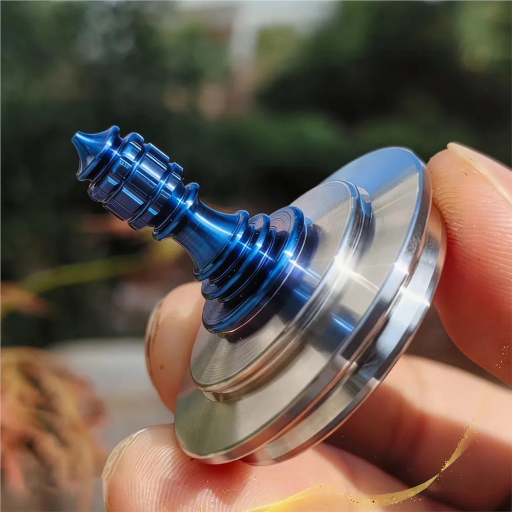 Liga de titânio dedo superior mão de aço inoxidável girando topo alívio do estresse brinquedo brinquedos para adultos alívio da ansiedade gadgets