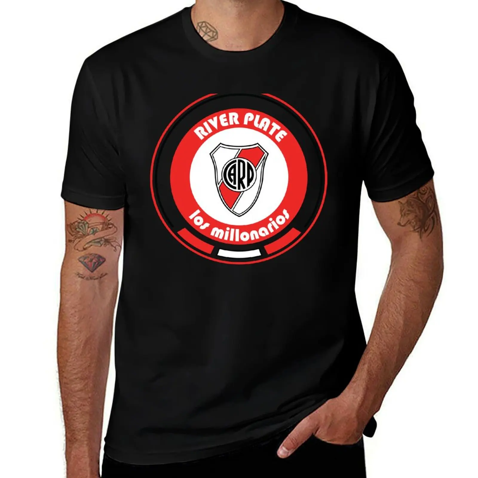 

Superliga - Team River Plate T-Shirt Active Sports Short Sleeve Cotton Shirt