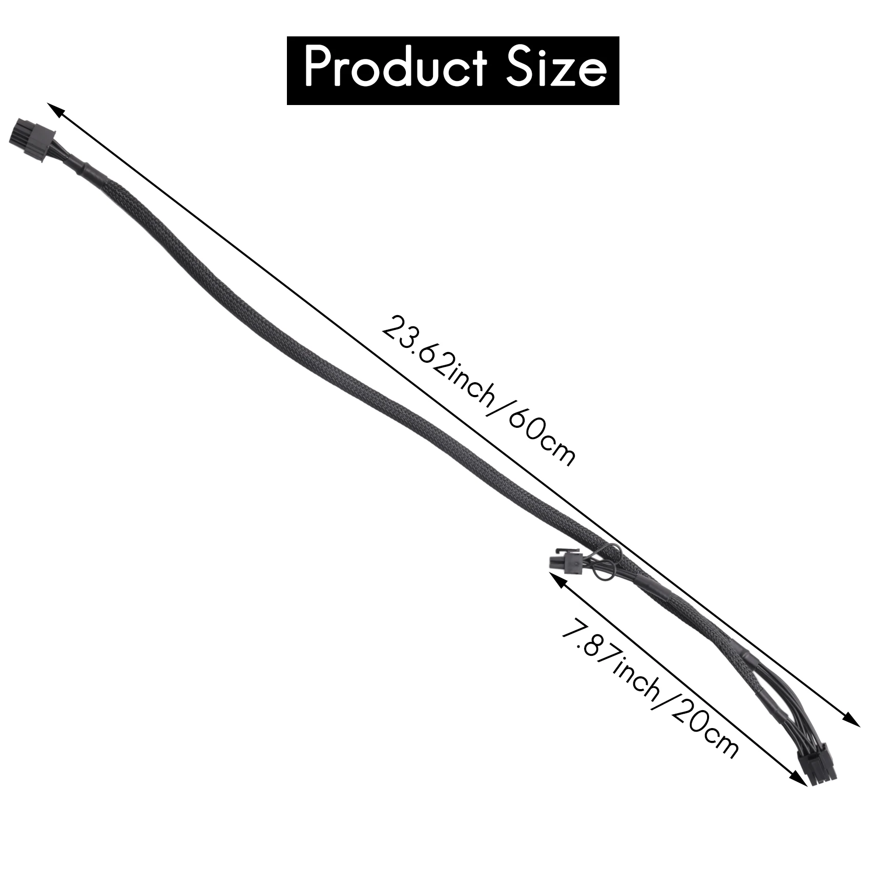 PSU 8Pin إلى Dual 8Pin(6 + 2) Pin PCIe كابل إمداد الطاقة المعياري لـ EVGA Supernova G2 G3 P2 T2 GS 650 750 850 1000 1600 A002