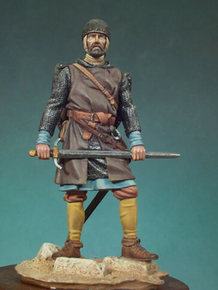 Neuer unmontierter 1/24 70 mm alter Templer Sergent mit Basis 70 mm Harzfigur Unbemalter Modellbausatz