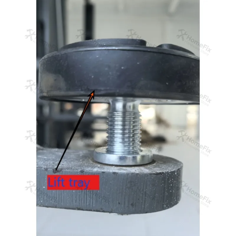 2 Holes Rubber Tray Heightening Foot Pads for Car Lift, Support Pad Shaft Diameter 35/38/40/42 /45mm
