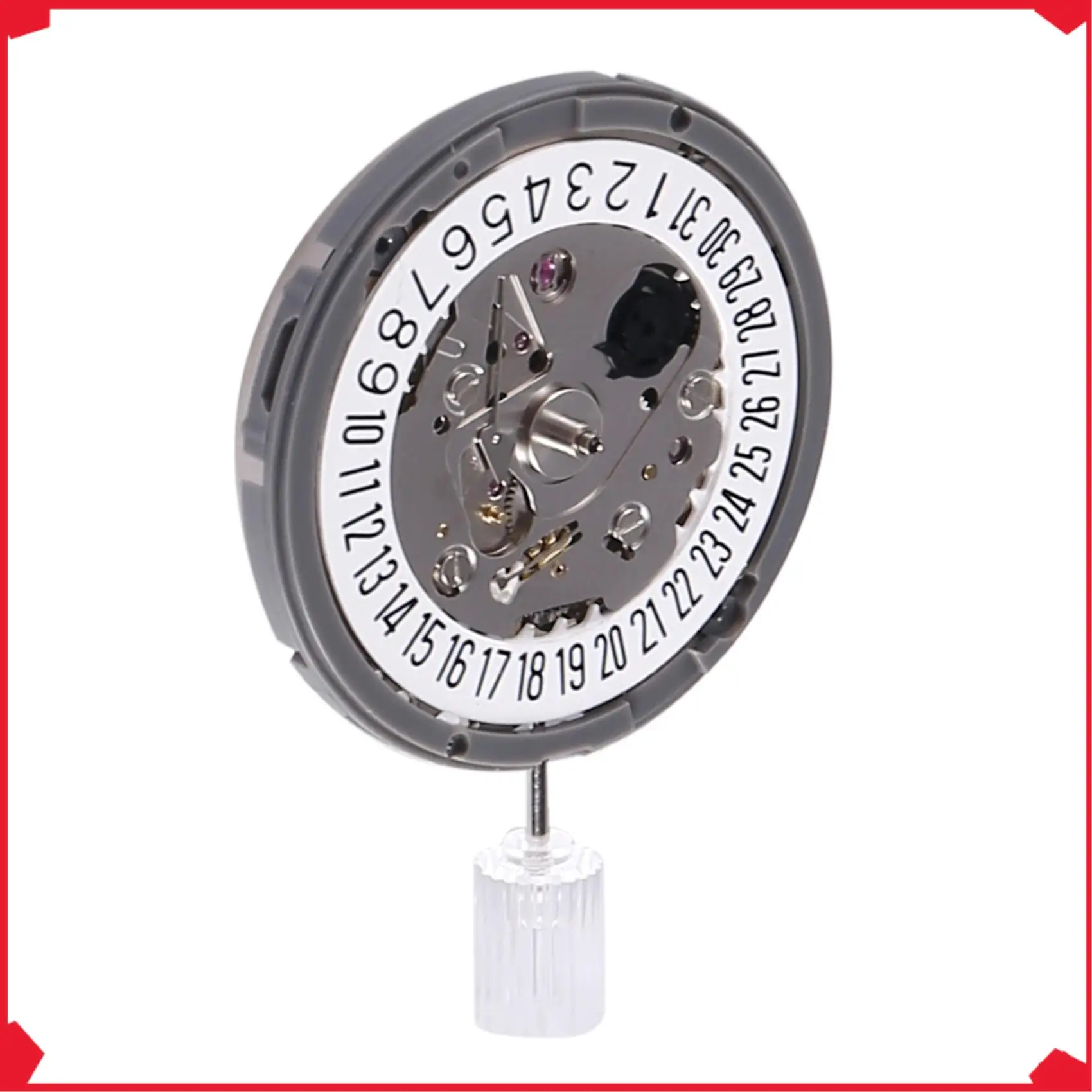 

B17B 24 Jewels Watch Movement Automatic Mechanical Watch Movement 21600Bph Black Date Window Watch Movement