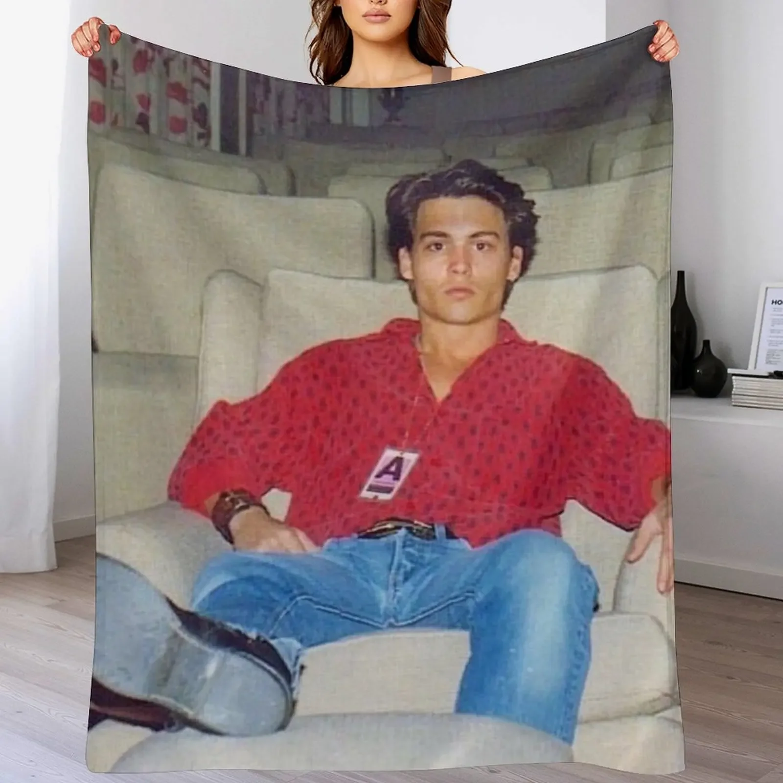 

Jonny Depp Throw Blanket Luxury valentine gift ideas Comforter Vintage Blankets