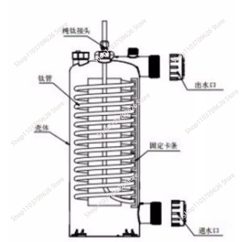 Heat Exchanger 1/2/3 P Pool Heat Pump Titanium Tube
