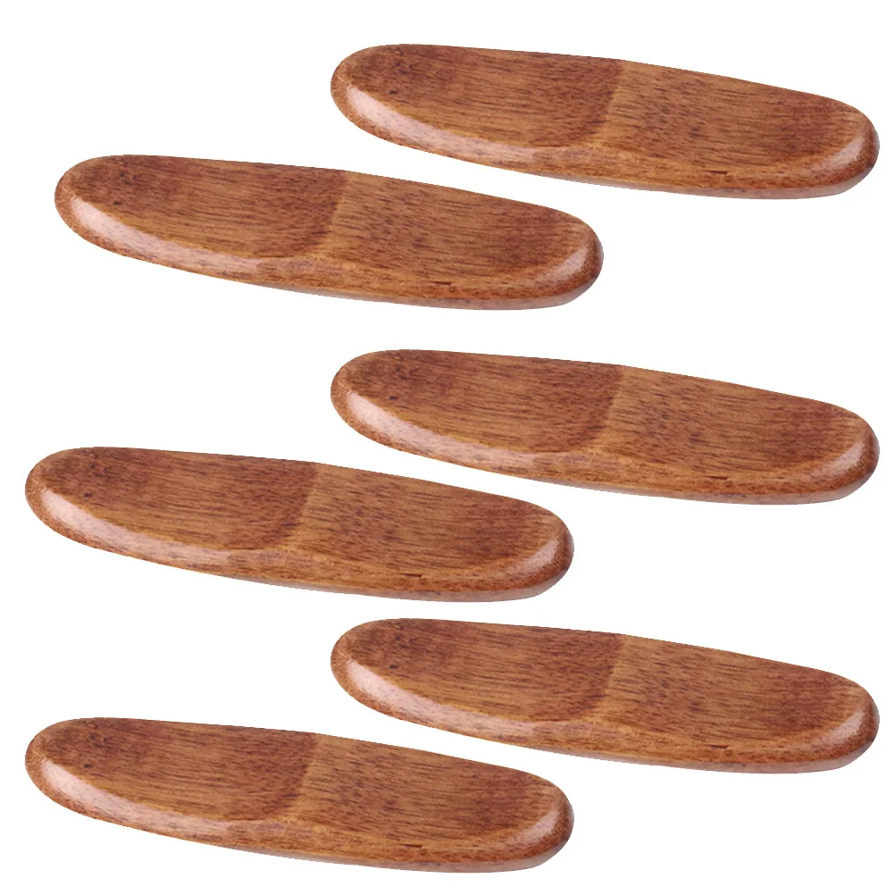 

6Pcs Japanese Style Wood Chopsticks Holder Rack Dual Purpose Chopsticks Spoon Fork Rest Elegant Surface Painting Dining Table