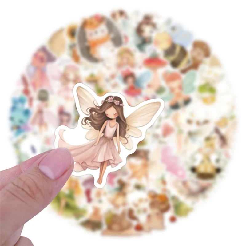 10/30/55PCS Kawaii Angel PVC Sticker Aesthetic Colored Decoration Scrapbooking Supplies DIY Children's Hand Accounting
