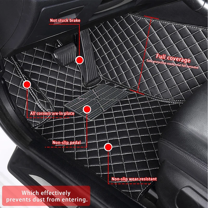 Car Floor Mats For Kia Ceed Sorento Sportage 2022 Picanto Soul Seltos Optima Rio Stinger Stonic Ev6 Custom Auto Accessories