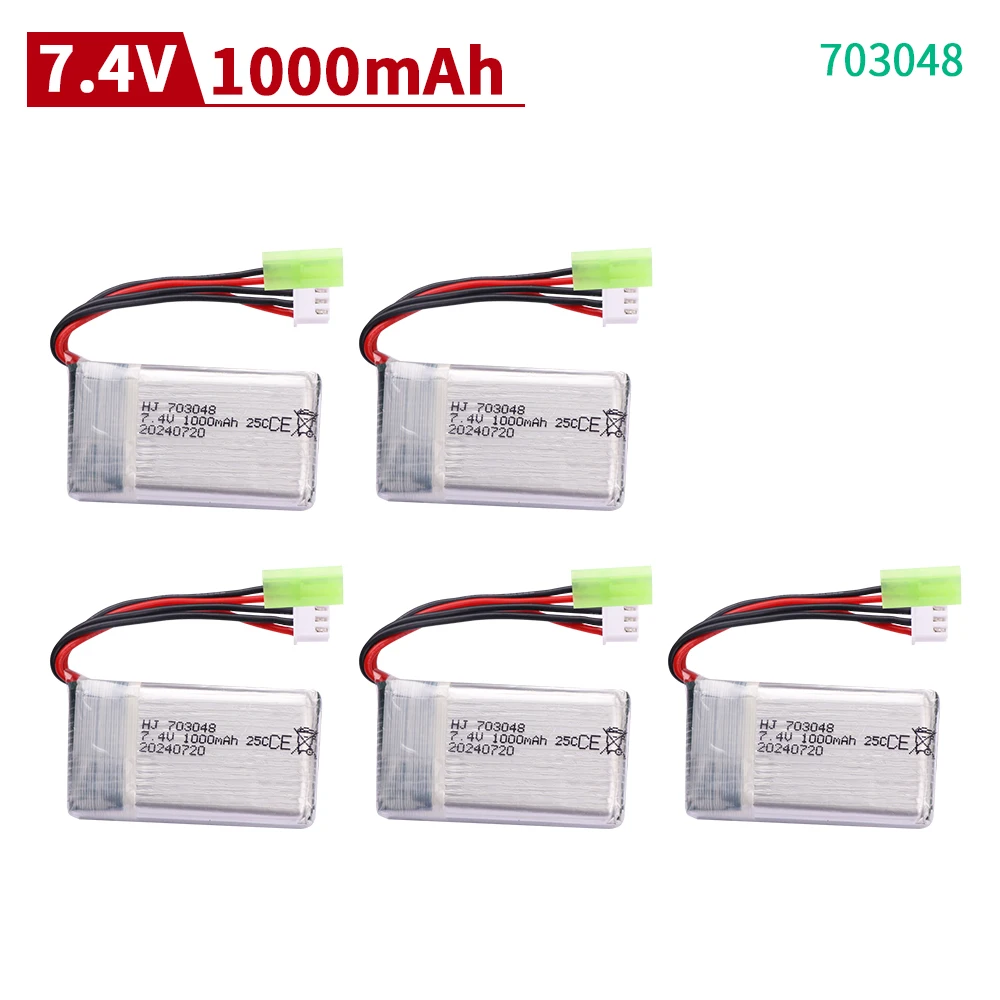 703048 7.4V 2S 1000mah Lipo Battery With SMALL TAMIYA Plug For Rc Toys Cars Tanks Robot Boats Guns 2S 7.4V RC toys battery