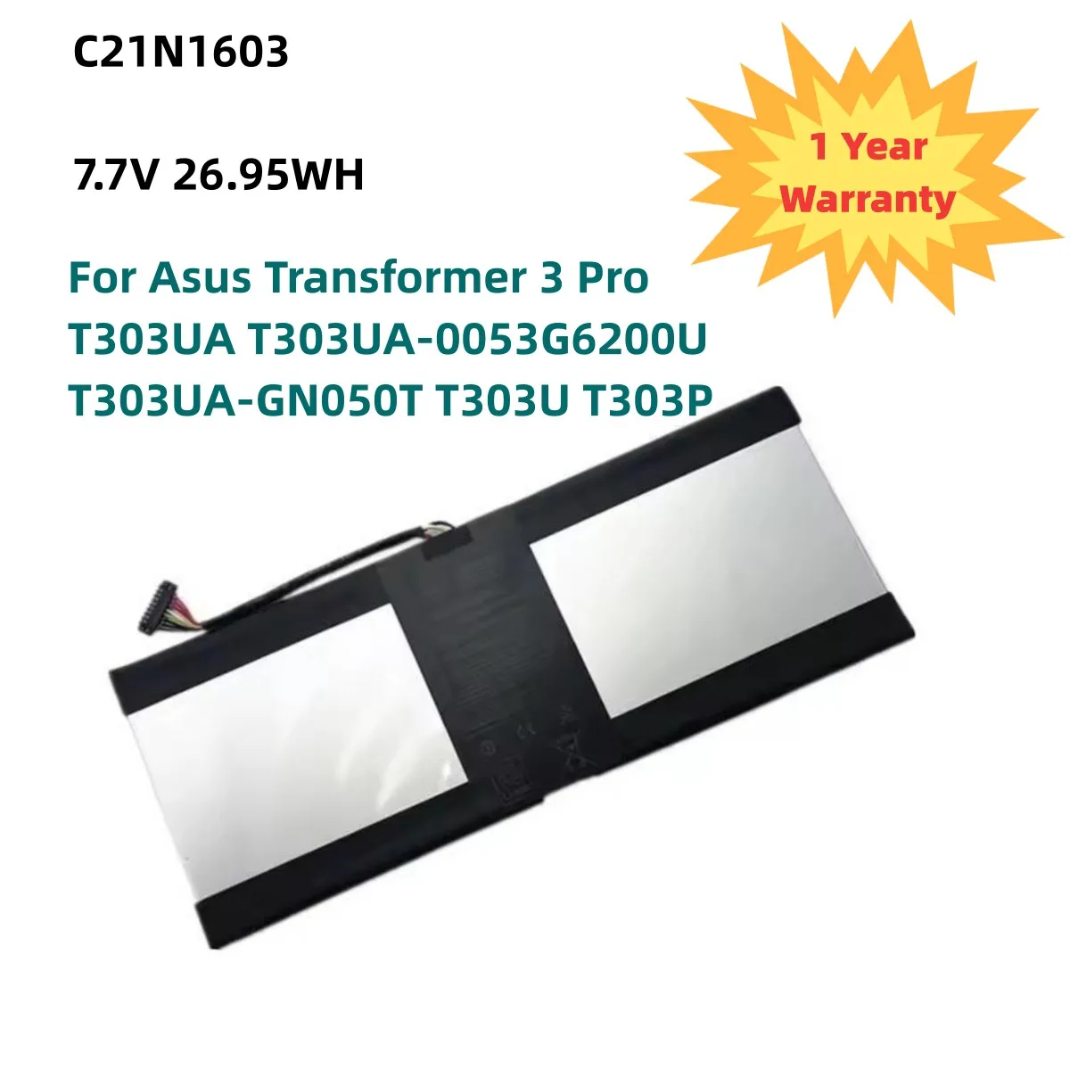 Laptop Battery 26.95WH C21N1603 Battery For Asus Transformer 3 Pro T303UA T303UA-0053G6200U T303UA-GN050T T303U T303P