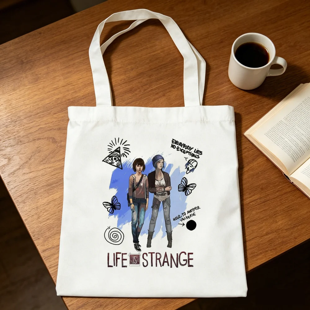 Life Is Strange tote bag reusable torba na zakupy canvas  personnalisable foldable woman