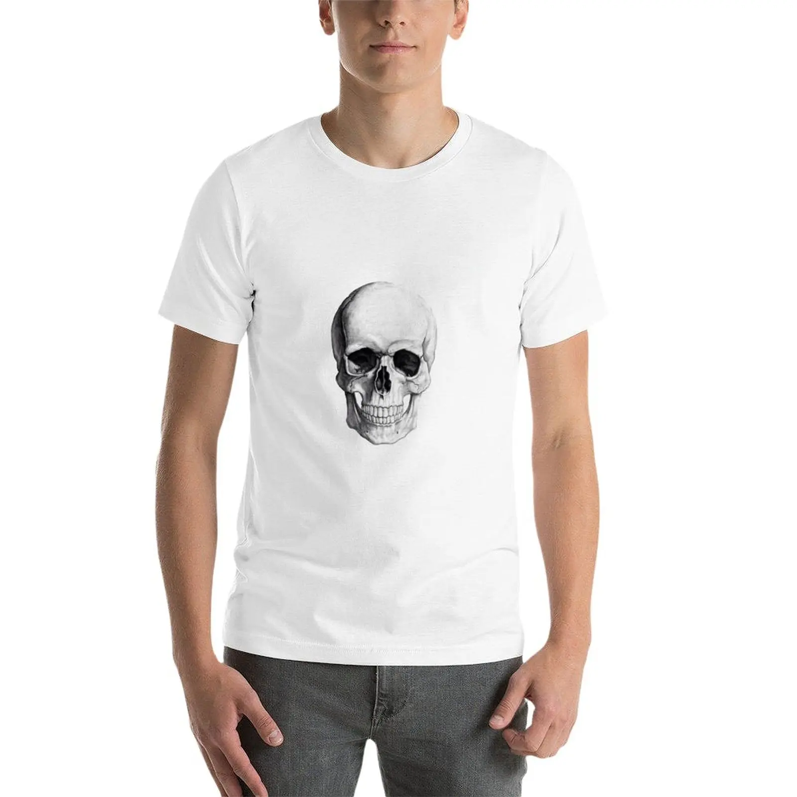 New Skull T-Shirt korean fashion Short sleeve mens graphic t-shirts anime