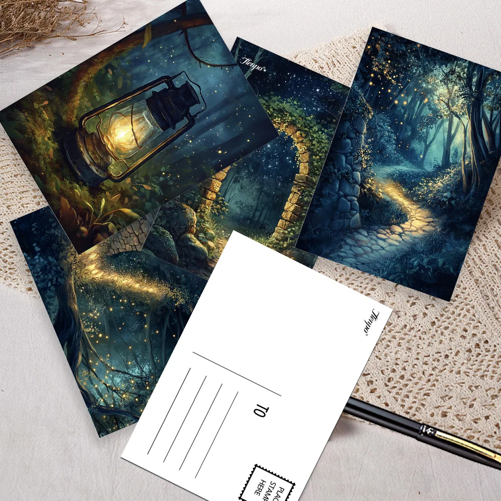 

32pcs, Midnight Forest Postcards, Birthday/Anniversary Gifts, Collectibles, Suitable for Gift Giving, Can be Mailed.