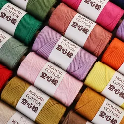 1Pc 150g 2mm hollow Yarn For crochet round hand Knitting Yarn bag cushion mat Crocheting Yarn DIY hat shoe Line amigurumi Thread