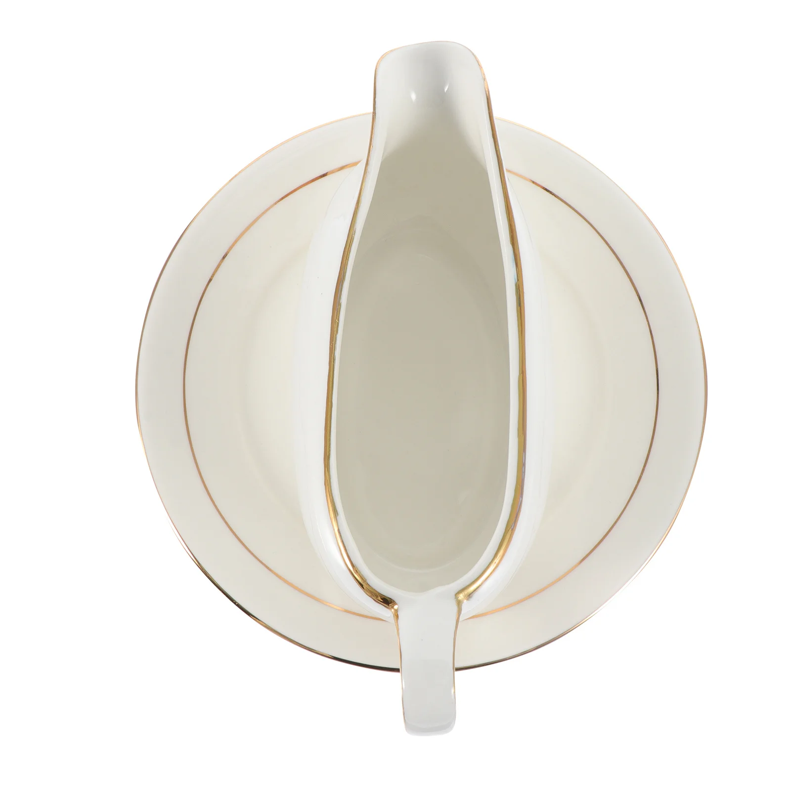 

1Set Premium Ceramic Gold Edge Sauce Cup Practical for Home Restaurant Hotel Serving Jug Gravy Boat Condiment Bowl